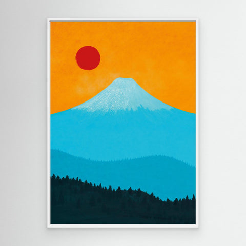 Turquoise Fuji-san Canvas