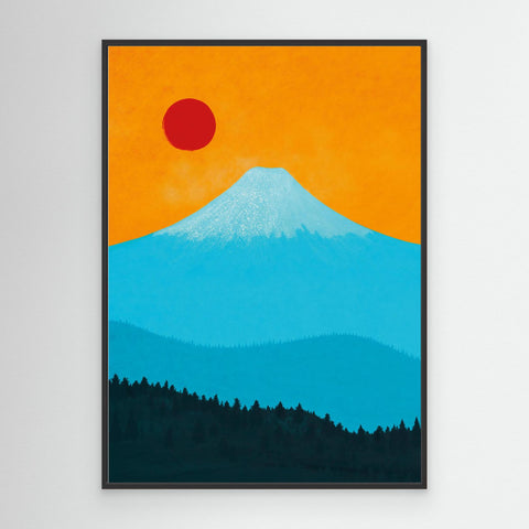 Turquoise Fuji-san Canvas