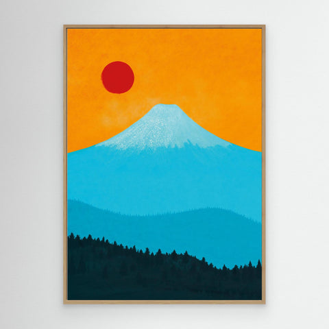 Turquoise Fuji-san Canvas