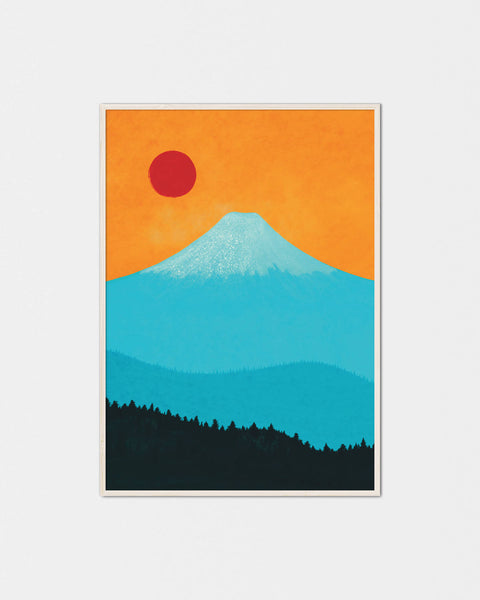 Turquoise Fuji-san Poster