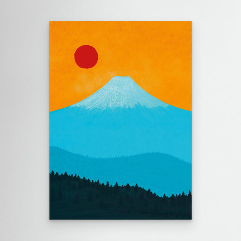 Turquoise Fuji-san Canvas