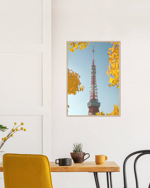 Tokyo-Tower Ginkgo Kimochi Poster