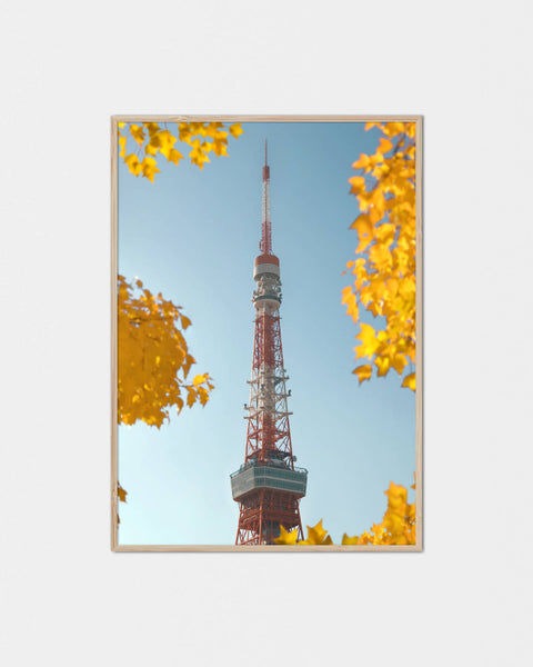 Tokyo-Tower Ginkgo Kimochi Poster