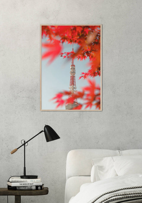 Tokyo-Tower Momiji Love poster design by Jonas Nielsen available at Koibi